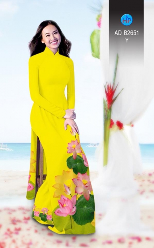 Vải áo dài hoa Sen