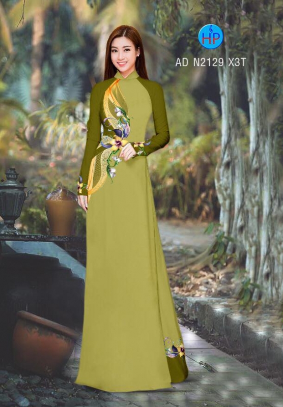 Vải áo dài hoa eo