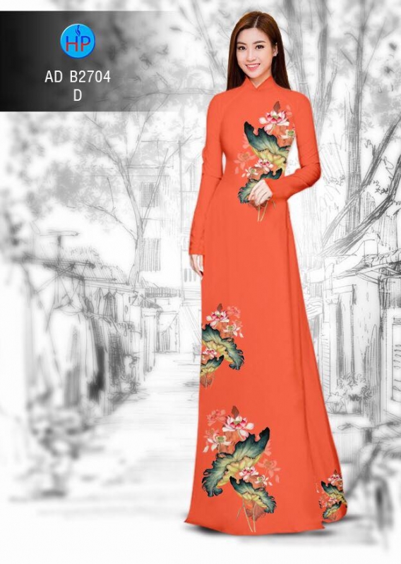 Vải áo dài hoa Sen