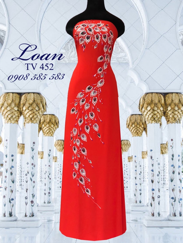 Vải áo dài vẽ nổi