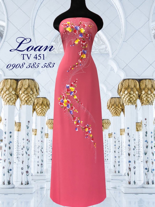 Vải áo dài vẽ nổi