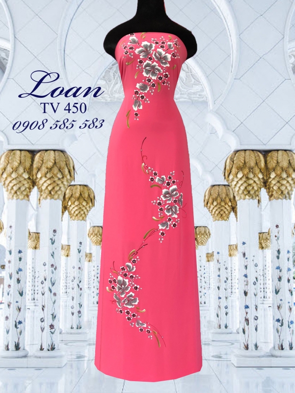 Vải áo dài vẽ nổi