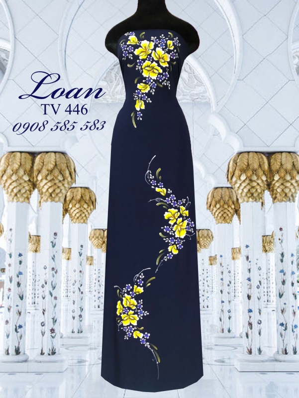 Vải áo dài vẽ nổi