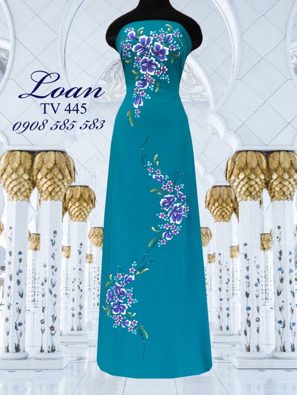 Vải áo dài vẽ nổi