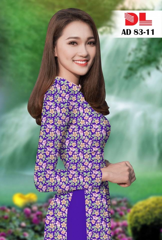 Vải áo dài hoa nhí