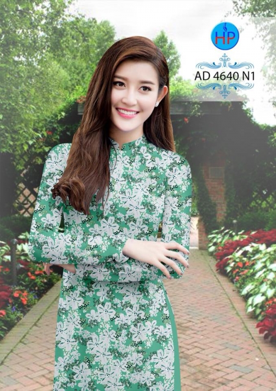 Vải áo dài hoa nhí toàn thân Vải áo dài hoa nhí toàn thân