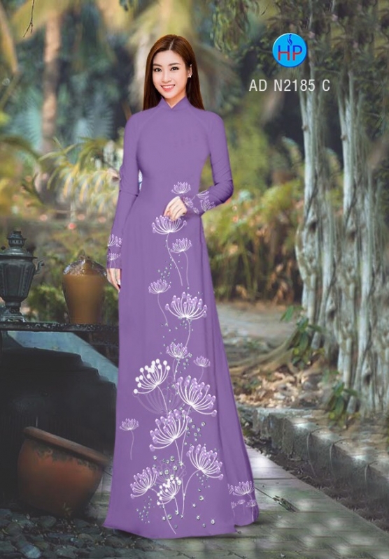 Vải áo dài hoa trắng