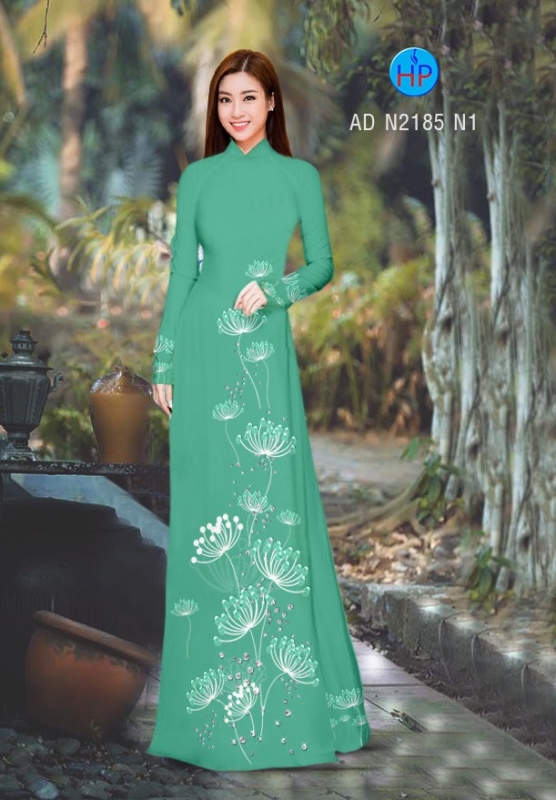 Vải áo dài hoa trắng