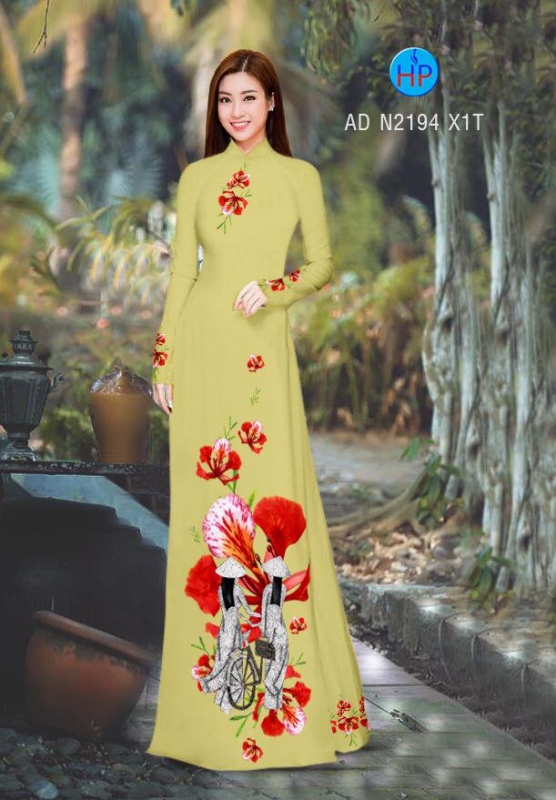 Vải áo dài hoa Phượng Vải áo dài hoa Phượng