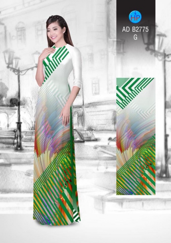 Vải áo dài họa tiết kẻ sọc Vải áo dài họa tiết kẻ sọc