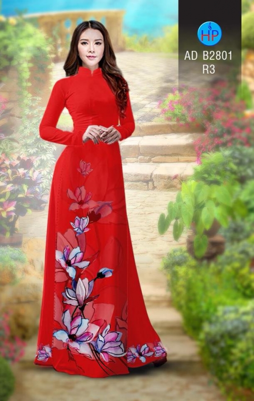 Vải áo dài hoa cành