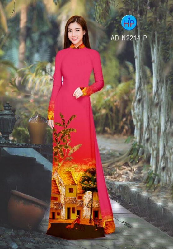 Vải áo dài phong cảnh