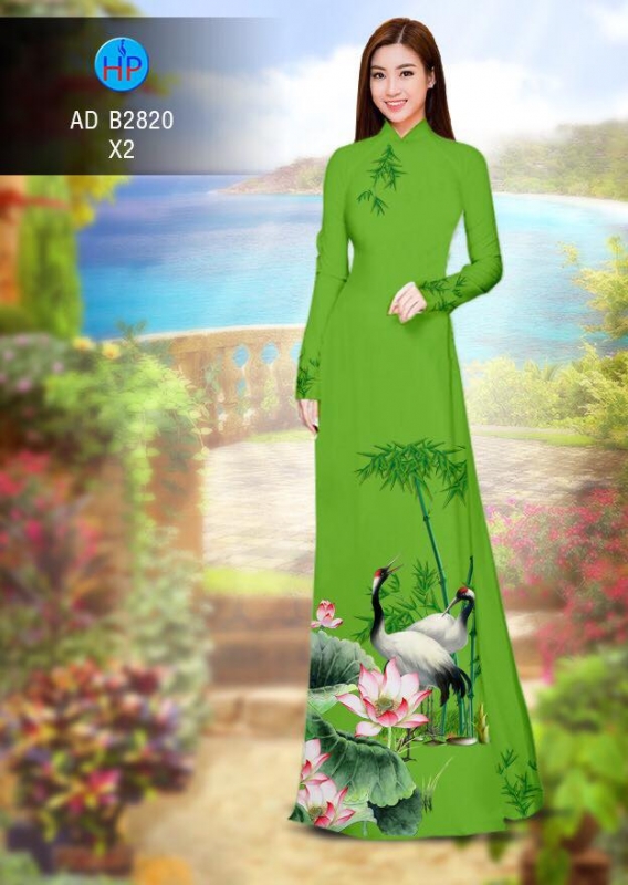 Vải áo dài hoa Sen