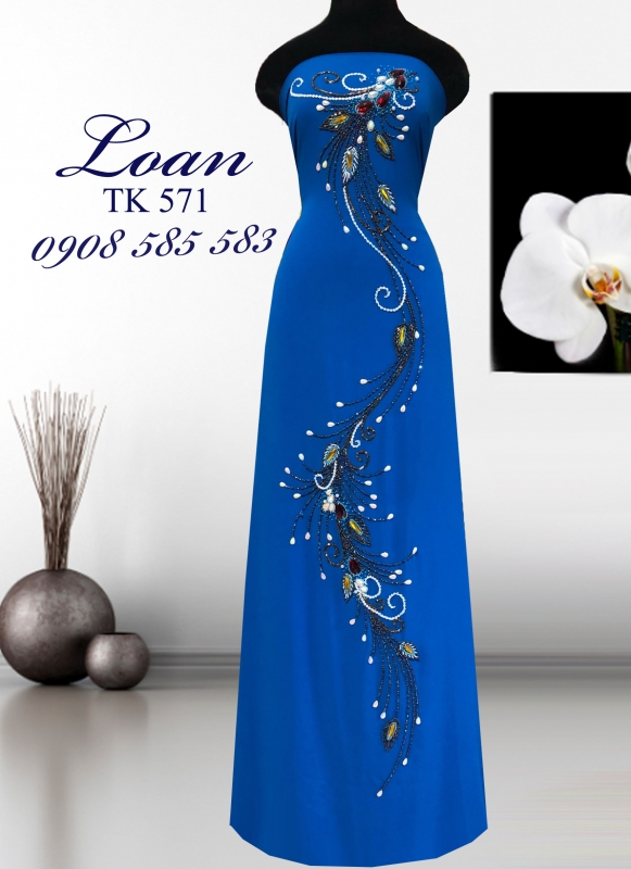 Vải áo dài kết đuôi công