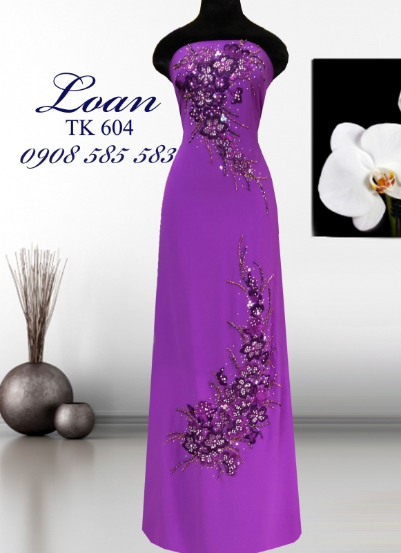 Vải áo dài kết hoa