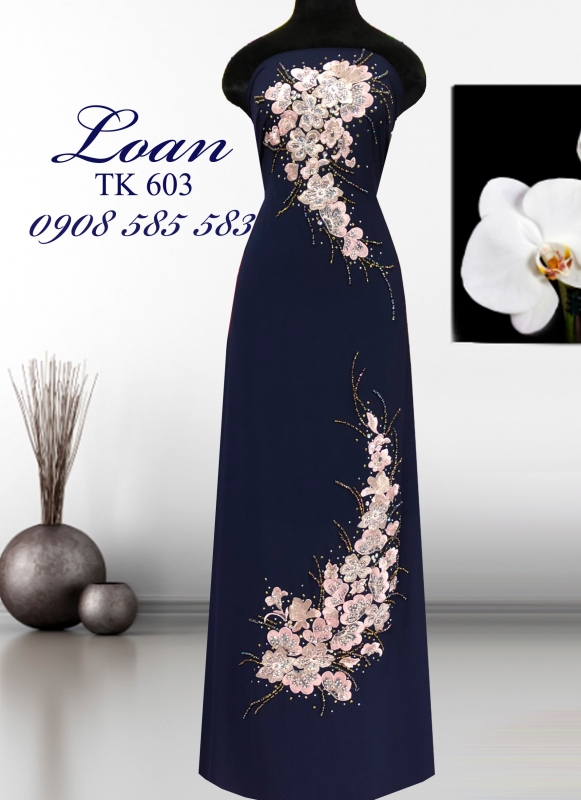 Vải áo dài kết hoa