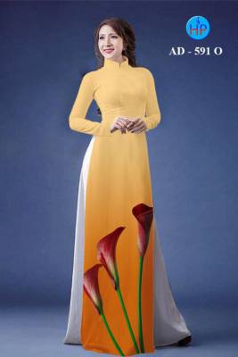 Vải áo dài hoa Ly-DT 490