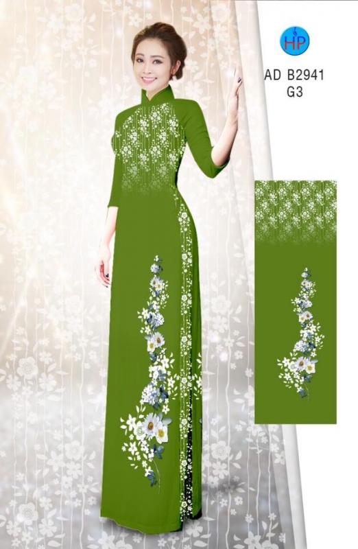 Vải áo dài hoa dây