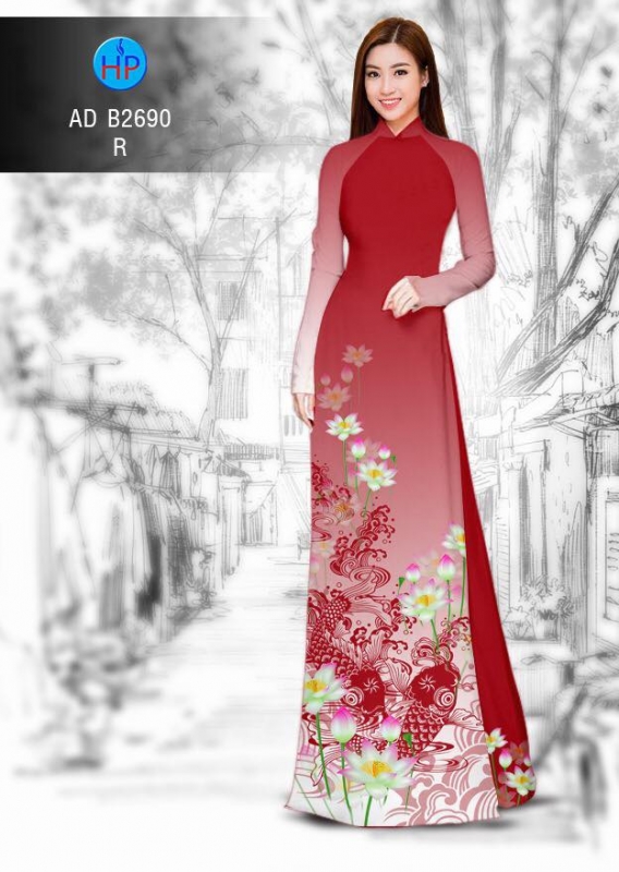 Vải áo dài hình cá Chép