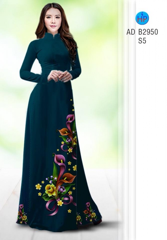 Vải áo dài hoa 3D