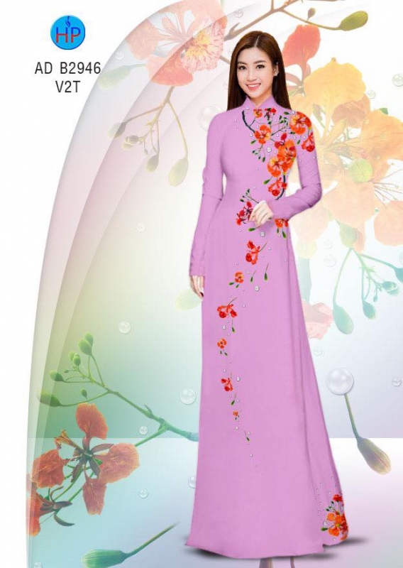 Vải áo dài hoa Phượng