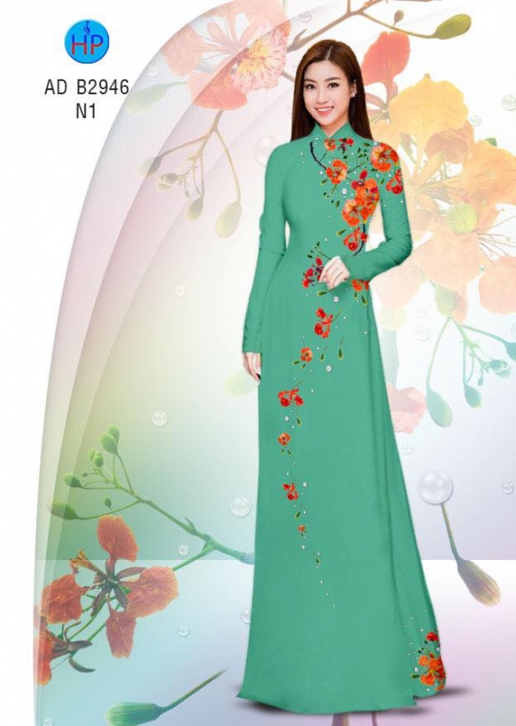 Vải áo dài hoa Phượng