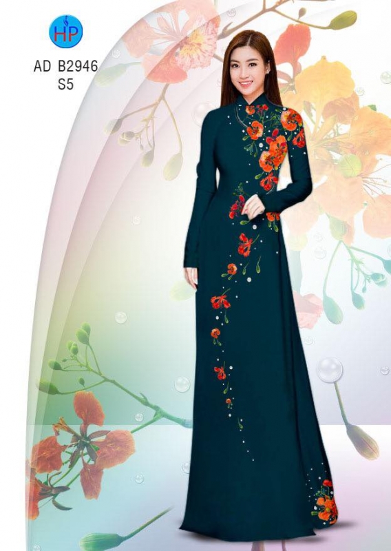 Vải áo dài hoa Phượng