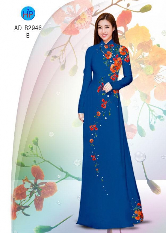 Vải áo dài hoa Phượng