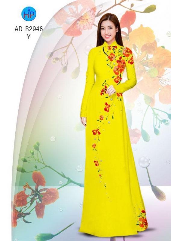Vải áo dài hoa Phượng