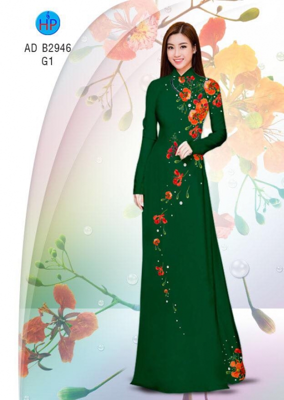 Vải áo dài hoa Phượng