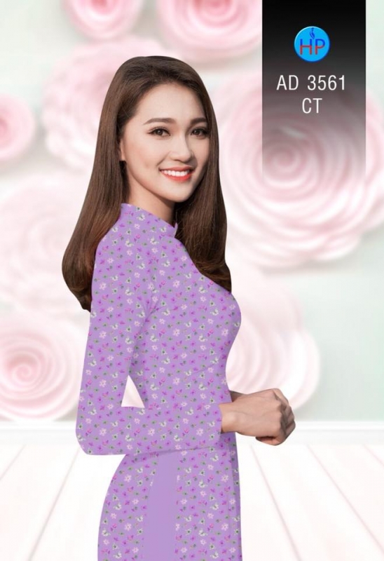 Vải áo dài hoa nhí Vải áo dài hoa nhí