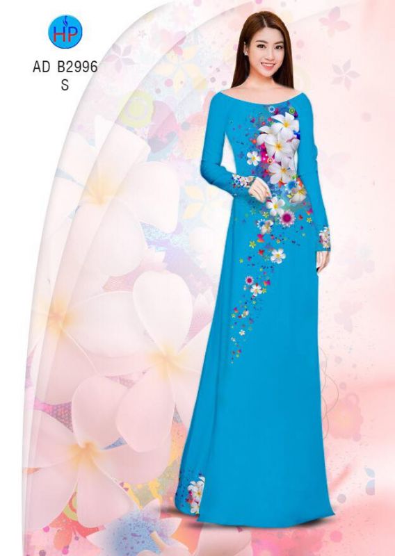 Vải áo dài hoa Sứ trắng