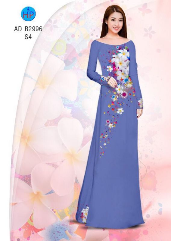 Vải áo dài hoa Sứ trắng