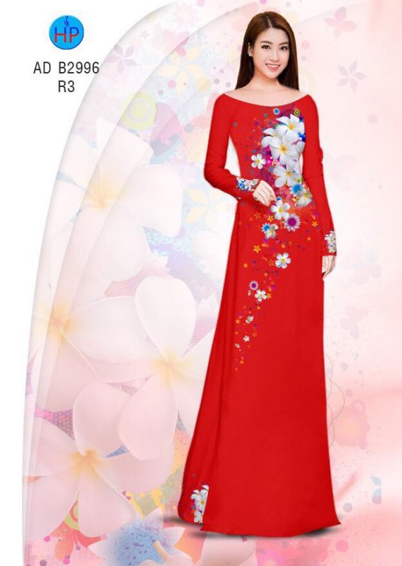 Vải áo dài hoa Sứ trắng