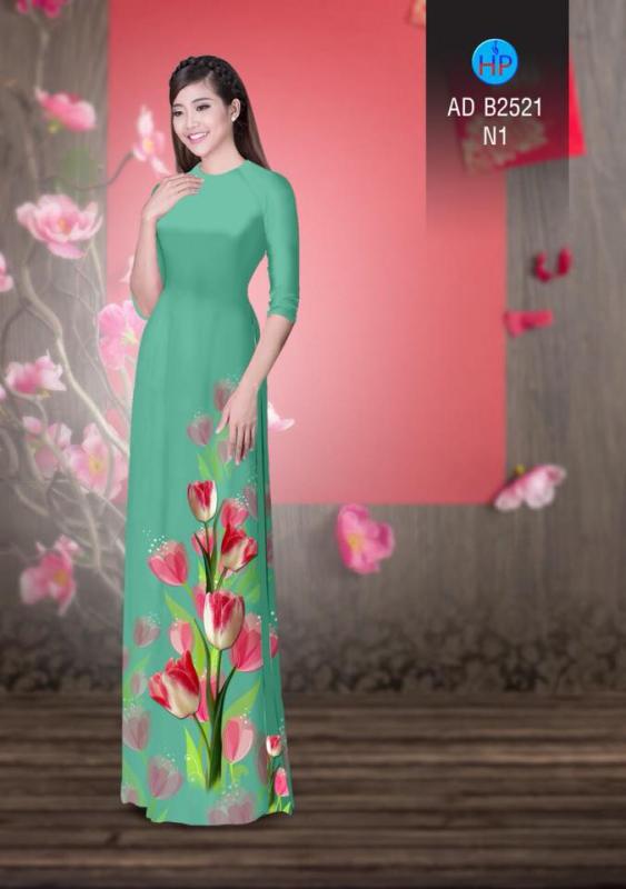 Vải áo dài hoa Ly Vải áo dài hoa Ly