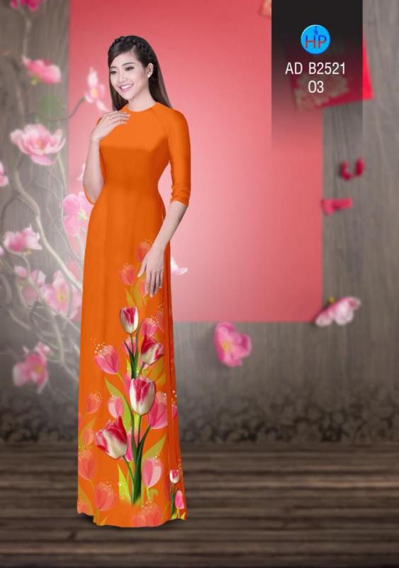 Vải áo dài hoa Ly Vải áo dài hoa Ly