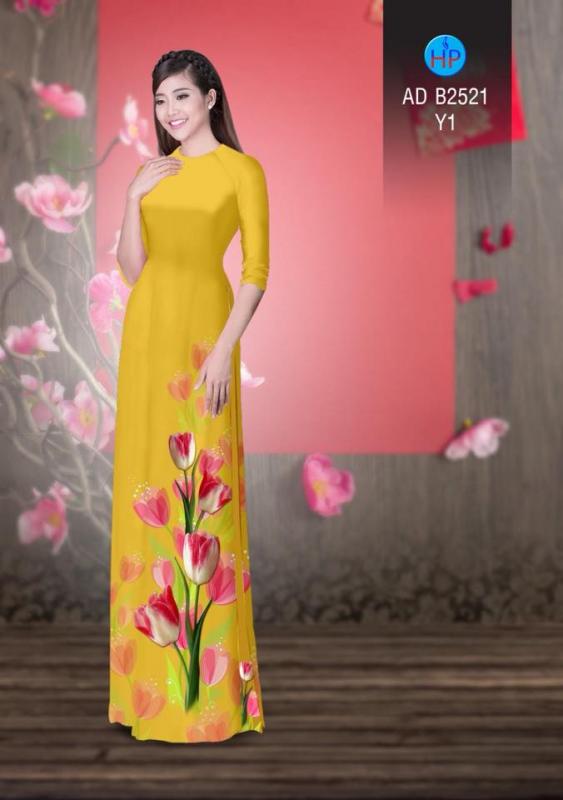 Vải áo dài hoa Ly Vải áo dài hoa Ly