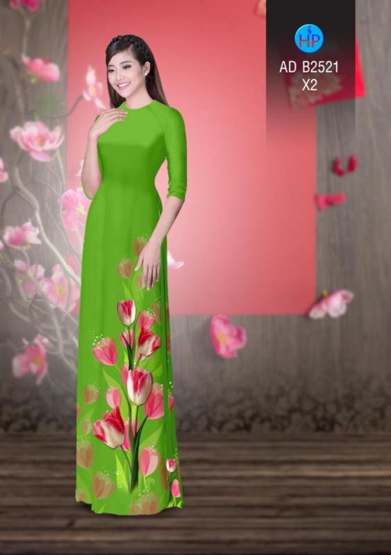 Vải áo dài hoa Ly Vải áo dài hoa Ly
