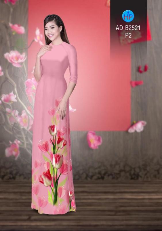 Vải áo dài hoa Ly Vải áo dài hoa Ly