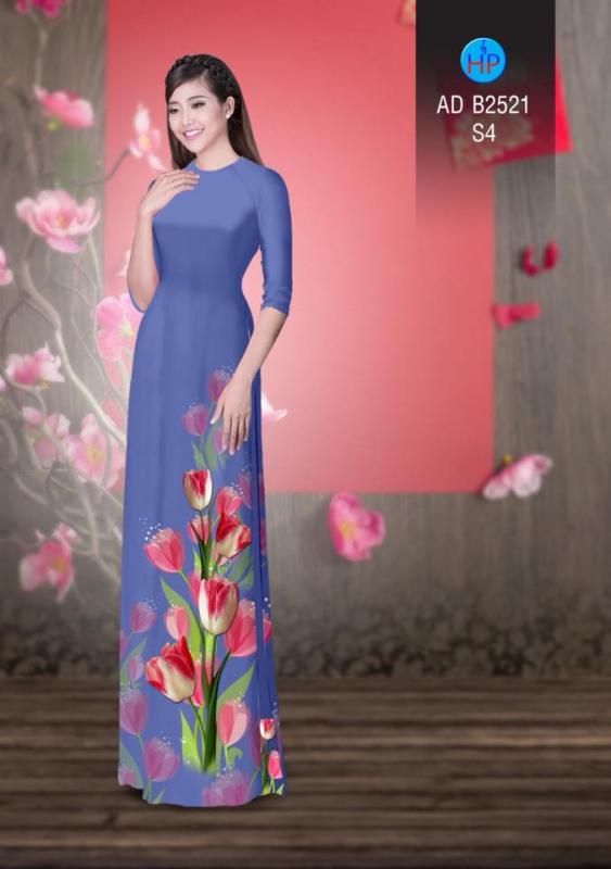 Vải áo dài hoa Ly Vải áo dài hoa Ly