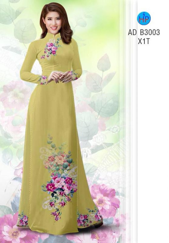 Vải áo dài hoa chùm