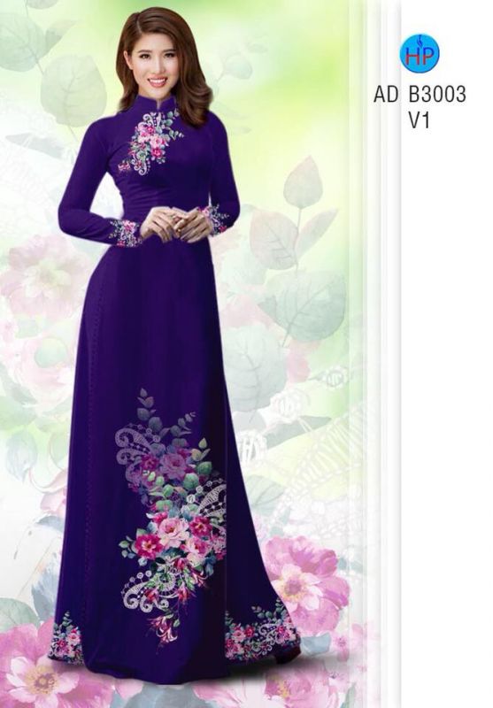 Vải áo dài hoa chùm
