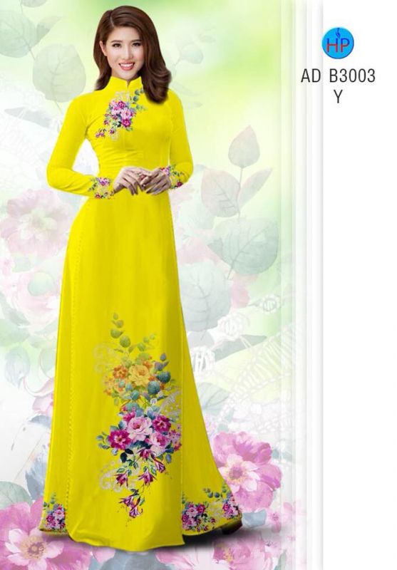 Vải áo dài hoa chùm