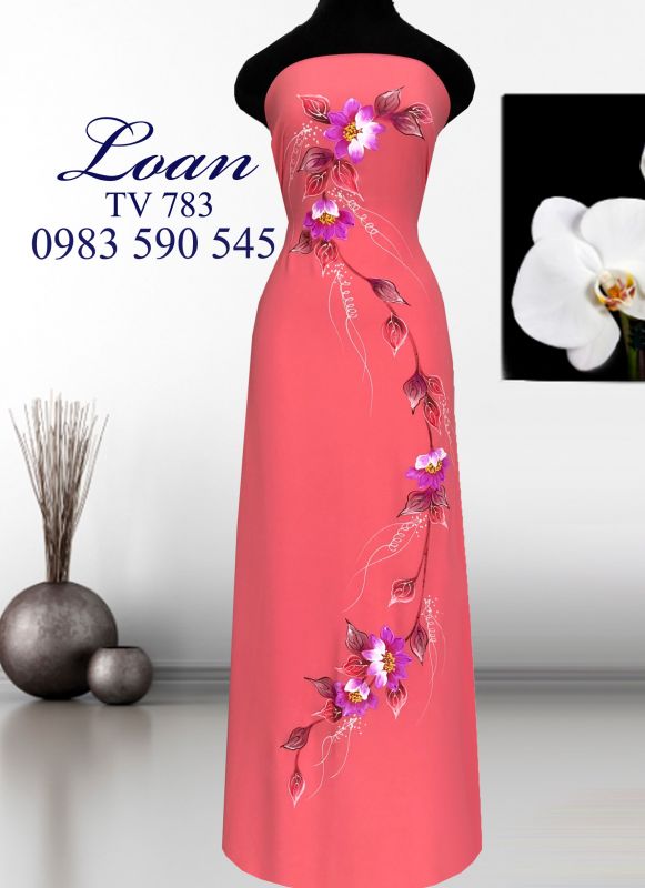 Vải áo dài vẽ sơn mài