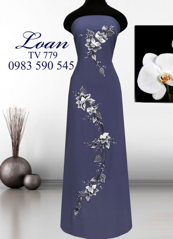Vải áo dài vẽ sơn mài