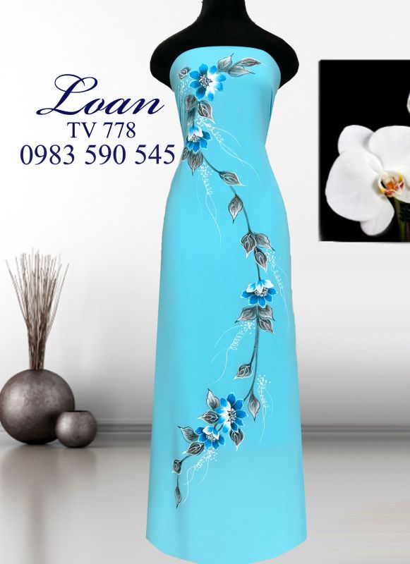 Vải áo dài vẽ sơn mài