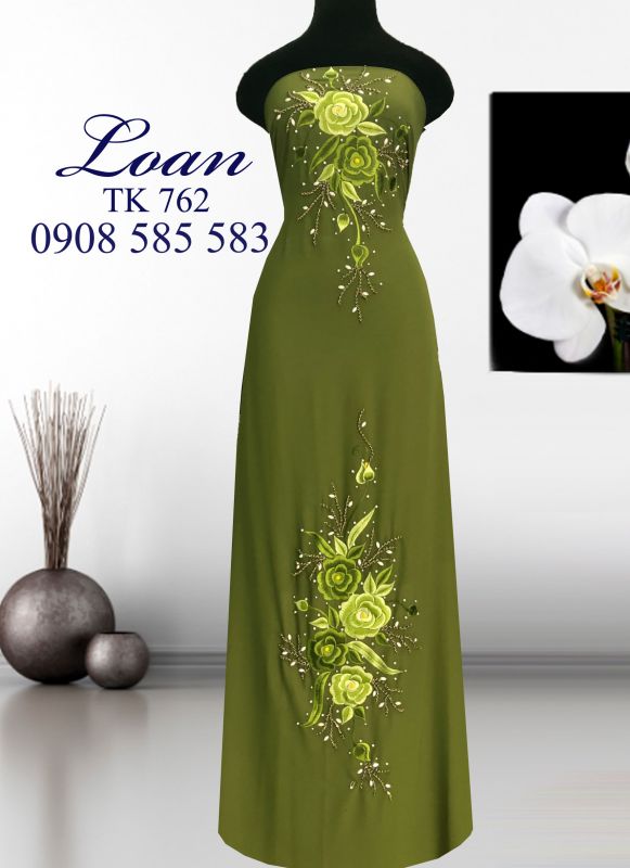 Vải áo dài kết hoa