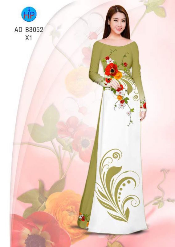 Vải áo dài hoa eo