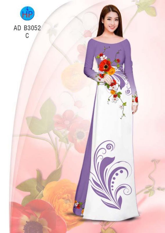 Vải áo dài hoa eo