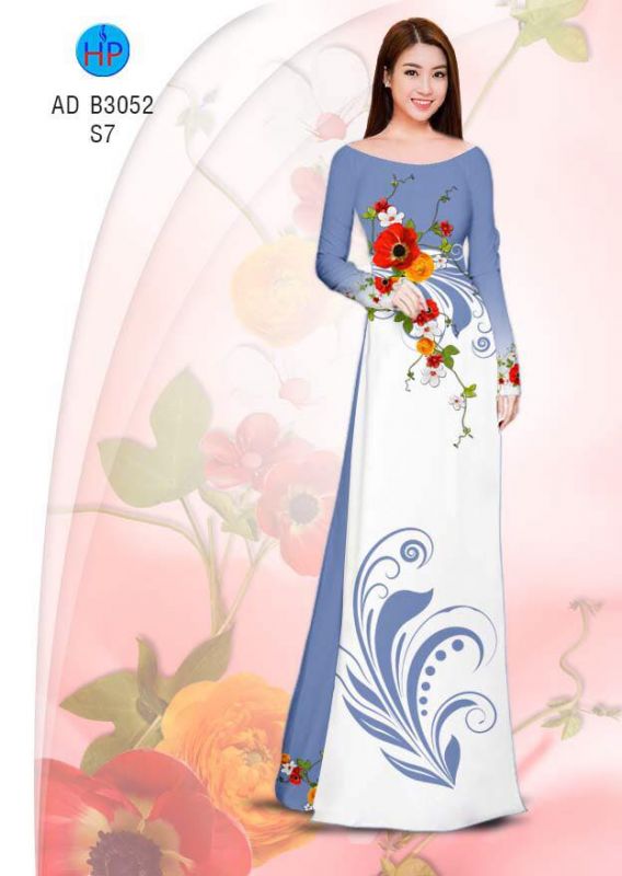 Vải áo dài hoa eo